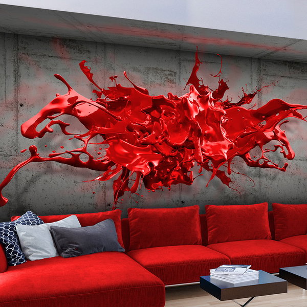 Behang 'Red Ink Blot'