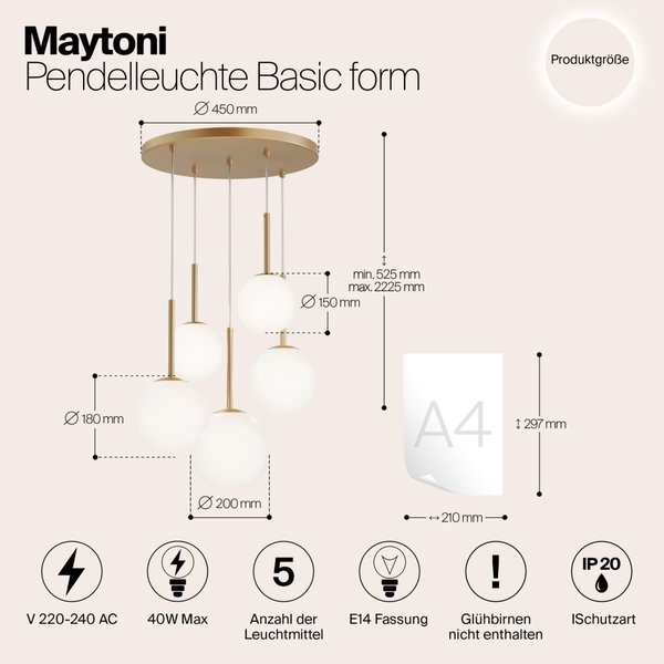 Pendelleuchte 'Basic Form 6'