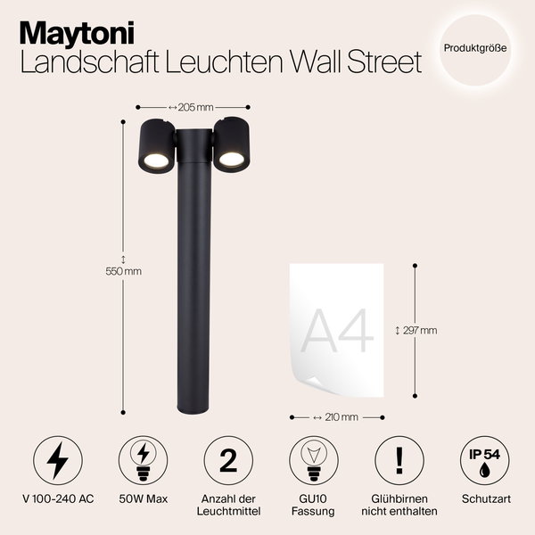 Außenlampe 'Wall Street 2'