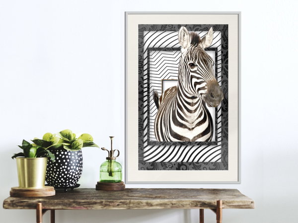 Poster 'Zebra in the Frame'