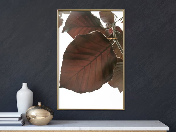 Poster 'Burgundy Tilia Leaf'