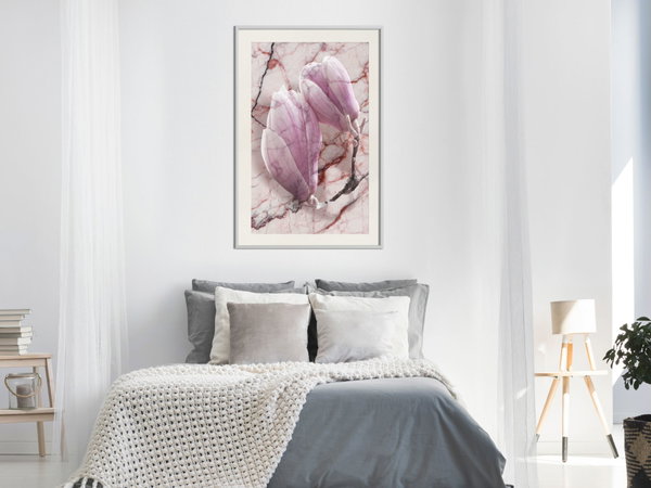 Poster 'Magnolia on Marble Background'