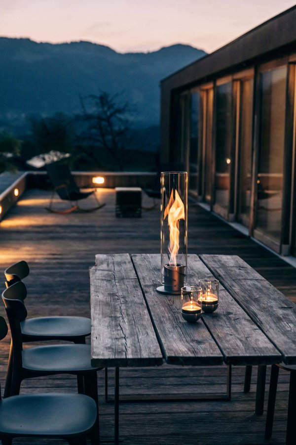 SPIN 120 Tischfeuer schwarz | Outdoor &amp; Indoor