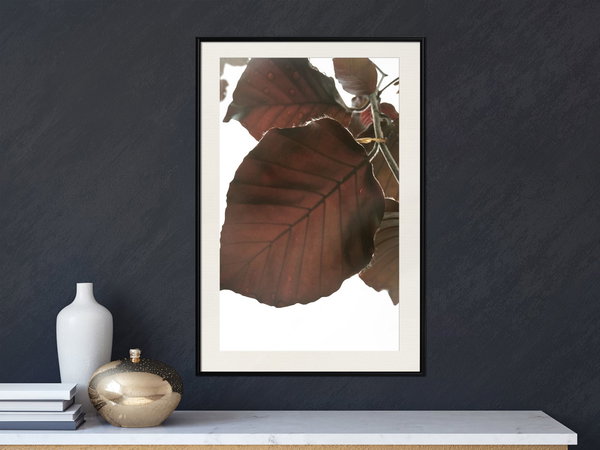 Poster 'Burgundy Tilia Leaf'