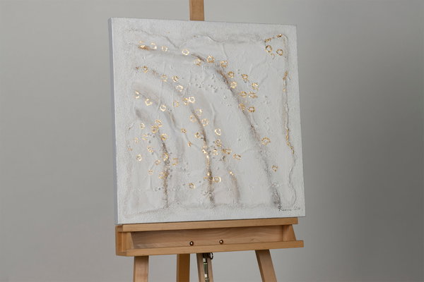 Handgemaltes Gemälde 'Goldene Schaumkronen' 60x60cm | inkl. Echtheitszertifikat
