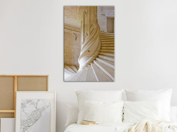 Kunstdruck auf Leinwand 'Stone Stairs Vertical'