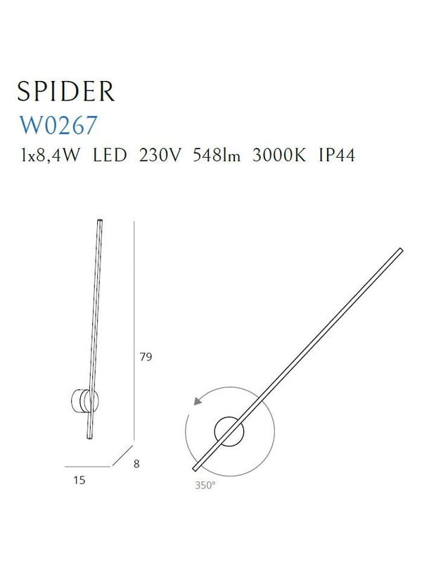 Wandleuchte 'Spider 1'