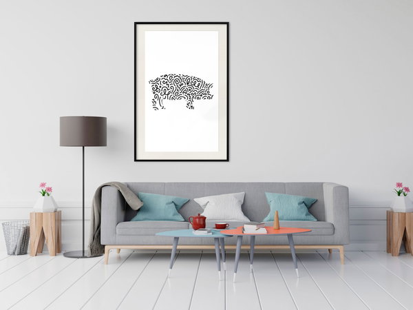 Poster 'Curly Pig'