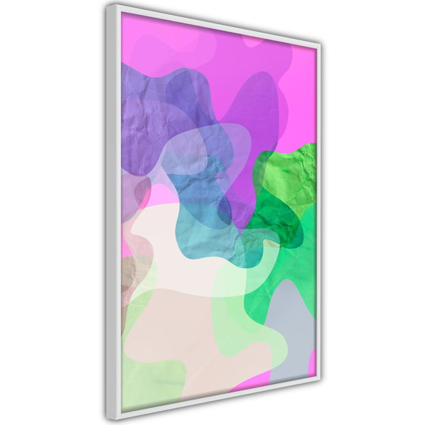 Poster 'Colourful Camouflage (Pink)'