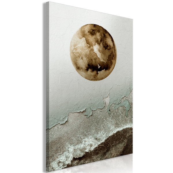 Umjetnički print na platnu 'Green Tide Vertical'