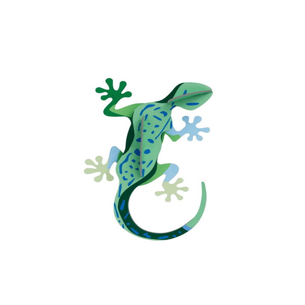 Escultura de pared de cartón 'Tropical Gecko'