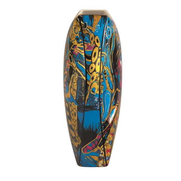 Vase en porcelaine 'Golden Muse Aphrodite' de Lana Frey 11x30x22cm