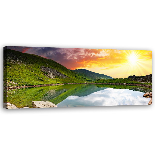 Kunstdruck auf Leinwand 'Golden Dawn Reflection'