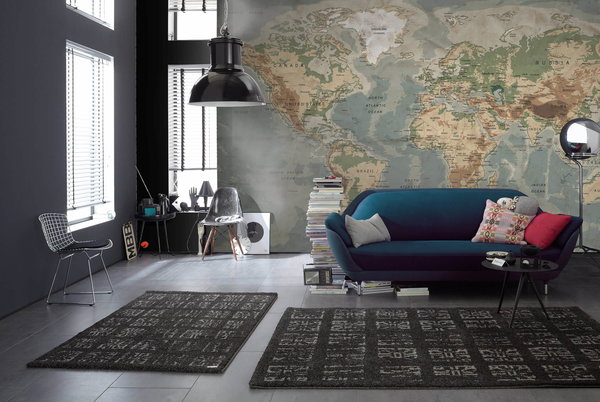 Tapete 'Old Map' 500x250cm