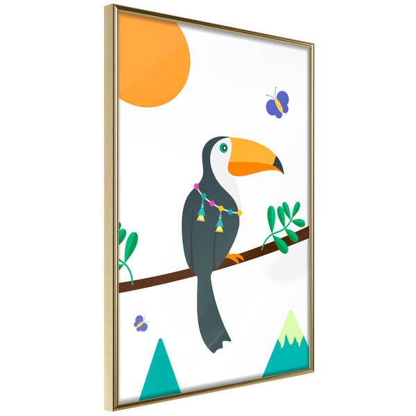 Poster 'Toucan And Butterflies'