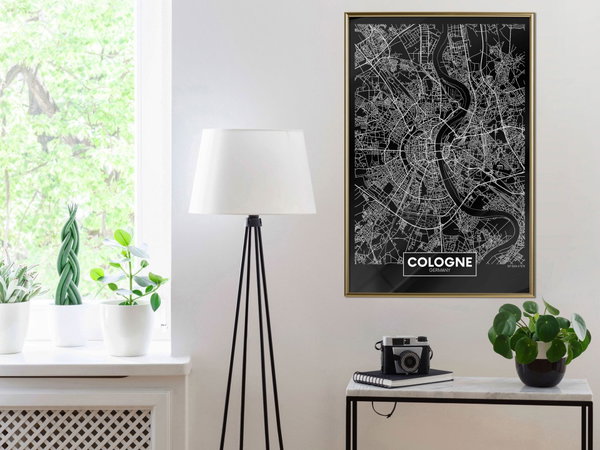 Poster 'City Map: Cologne (Dark)'