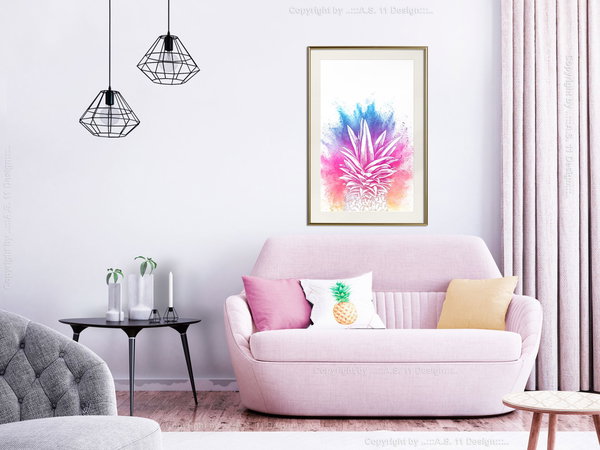 Poster 'Colourful Pineapple'