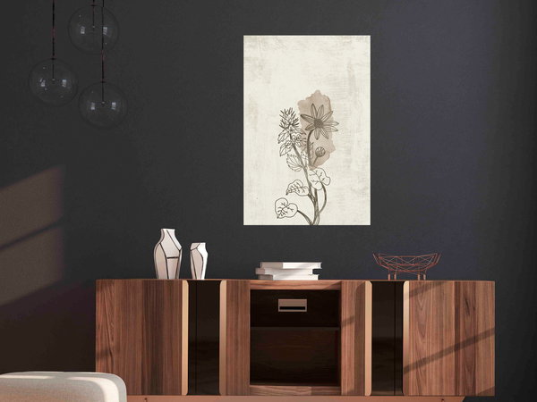 Kunstdruck auf Leinwand 'Outline of Nature Vertical'