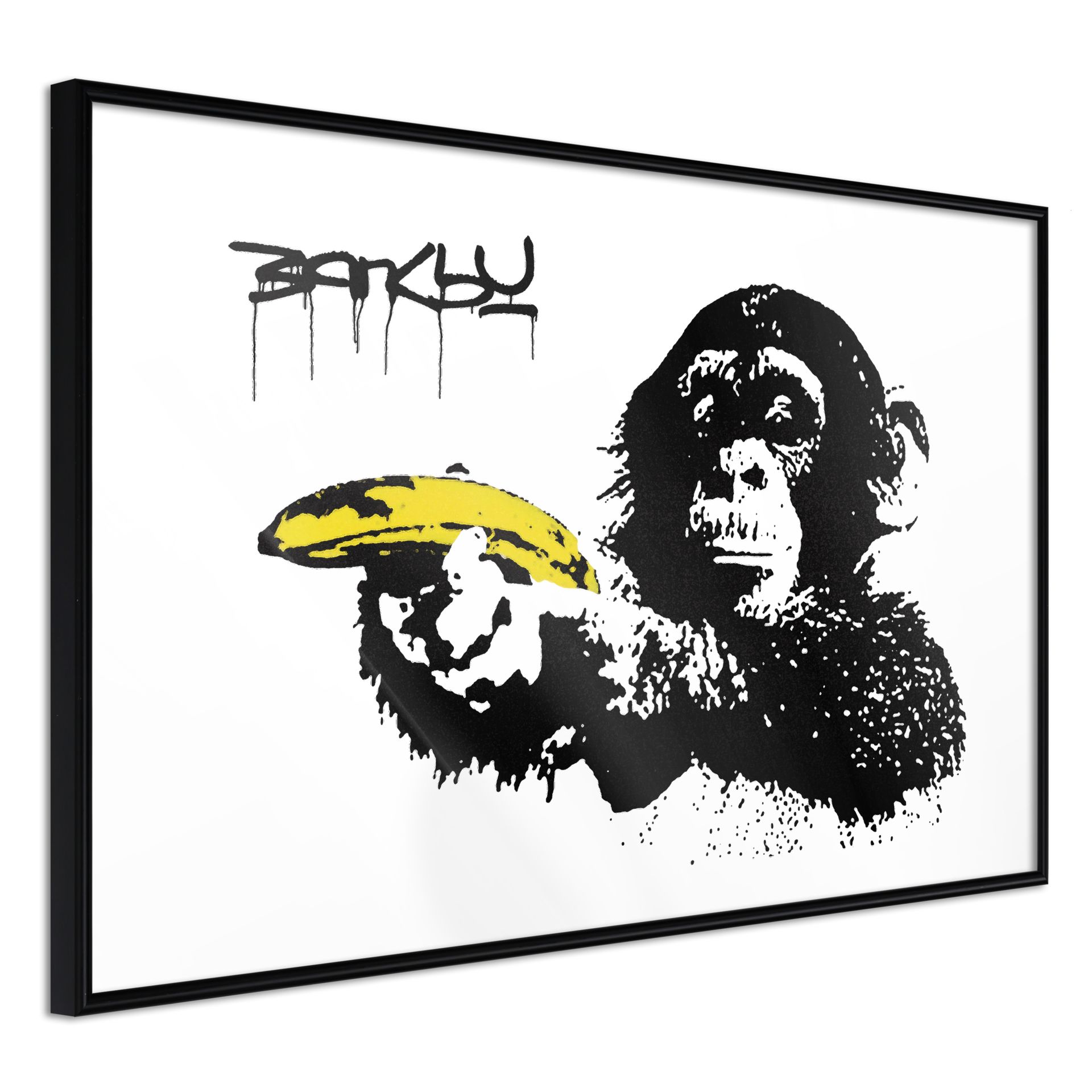 Buy poster 'Banksy: Monkey with Banana' | KUNSTLOFT