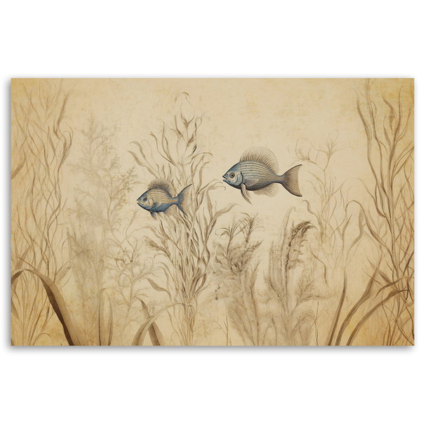 Kunstdruck auf Leinwand 'Fish in Serene Water and Corals 4'
