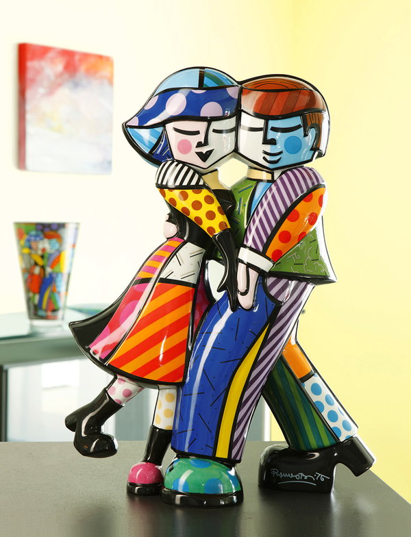 Porculanska figura 'Dance of Love' autora Romero Britto 16x23,5x9cm