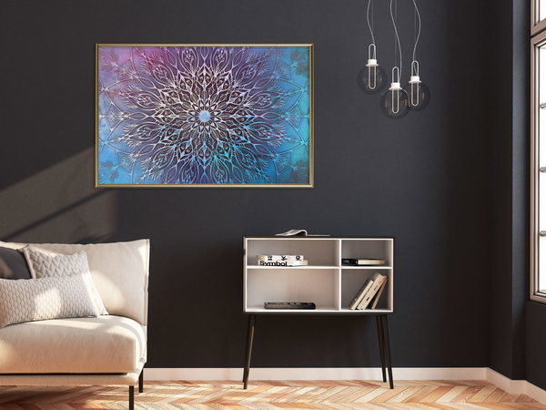 Poster 'Blue and Pink Mandala'