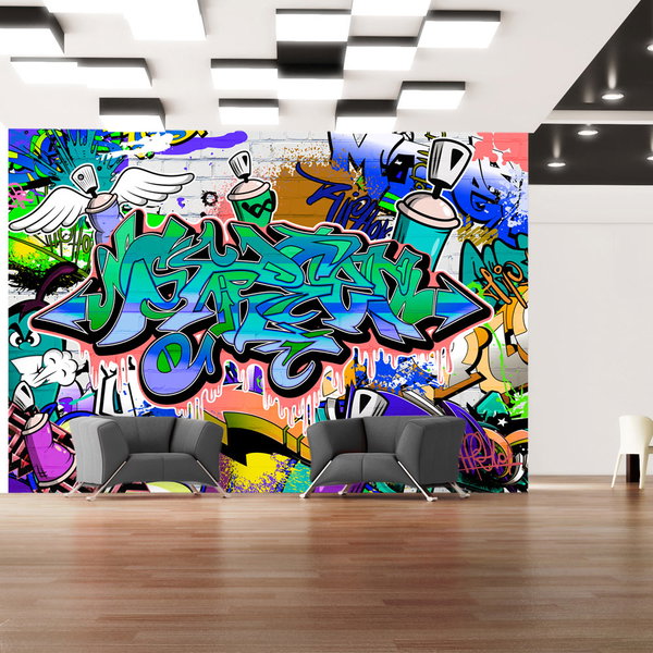 Tapeta 'Graffiti: blue theme'