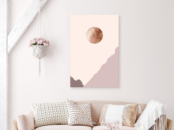 Kunstdruck auf Leinwand 'Mountain Planet Vertical'
