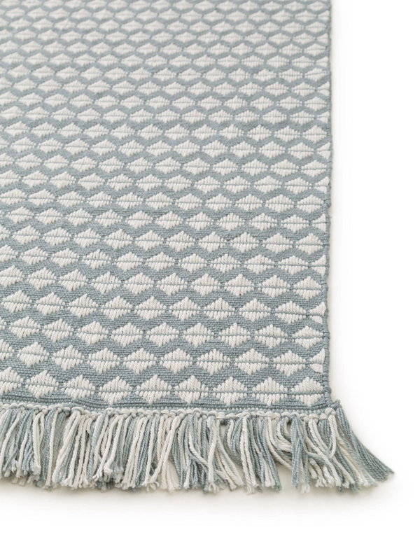 Design Teppich aus recyceltem Material Morty Blau