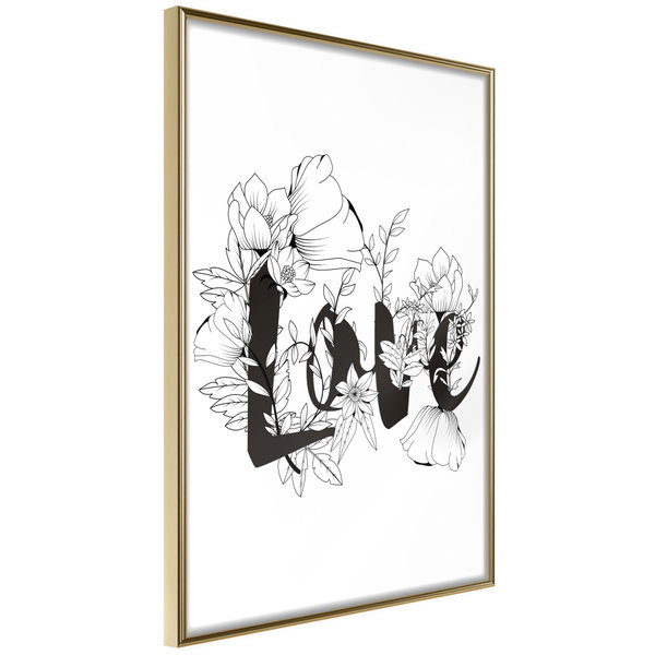 Poster 'Love With Flowers'