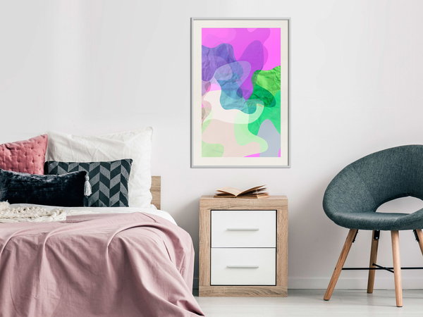 Poster 'Colourful Camouflage (Pink)'