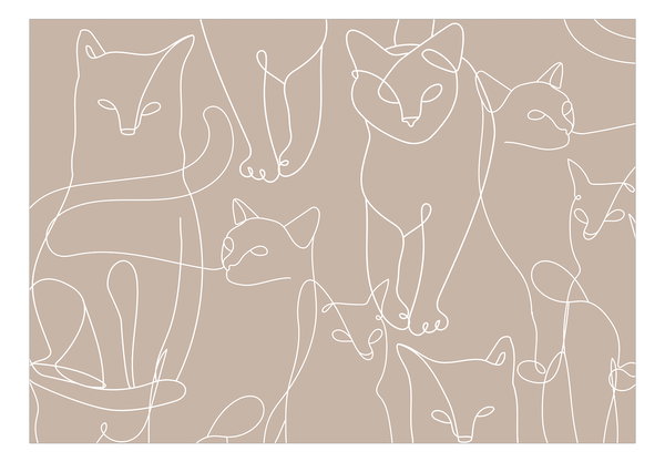 Selbstklebende Tapete 'Cat Habits - Third Variant'