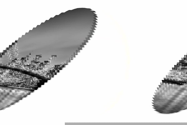 Tableau rond 'City-light Arch'