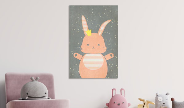 Stampa artistica su tela 'Pink Princess Vertical'
