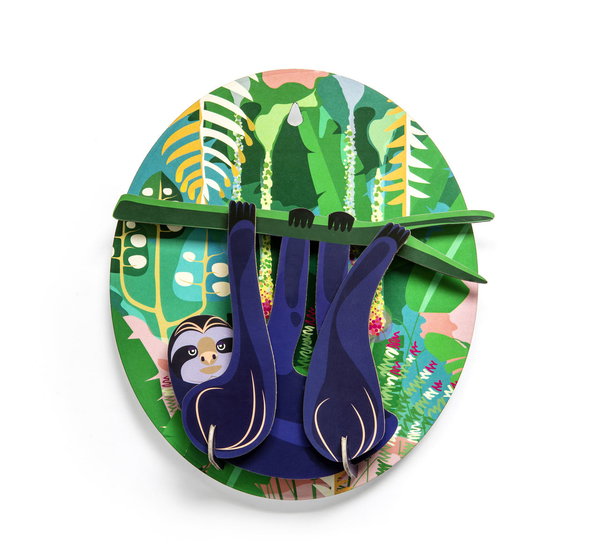 Arte de papel 3D 'Jungle Sloth Decor'