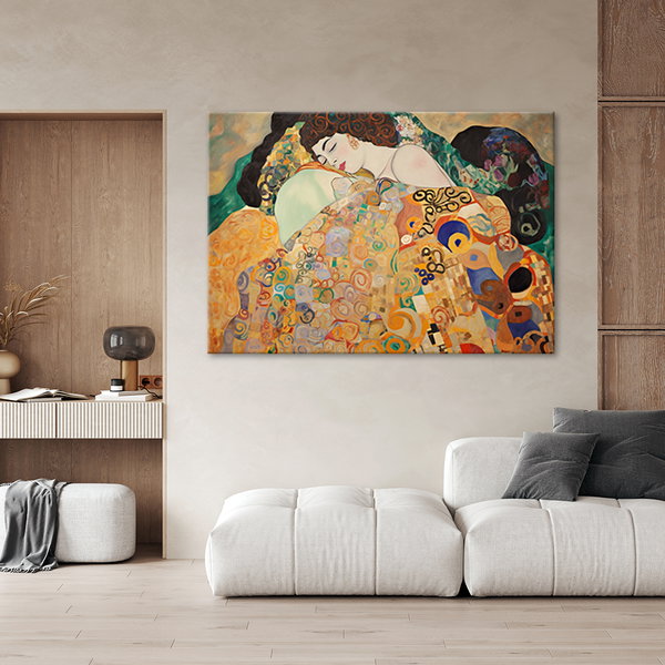 Kunstdruck auf Leinwand 'Klimt - Woman'