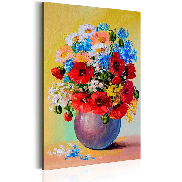 Kunstdruk op canvas 'Bunch of Wildflowers'