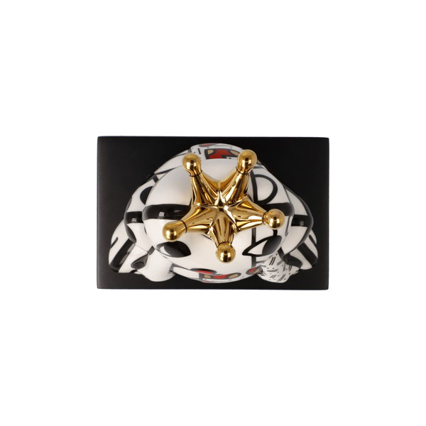 Porzellan Figur 'Golden Prince' von Romero Britto 7,5x14,5x11,5cm