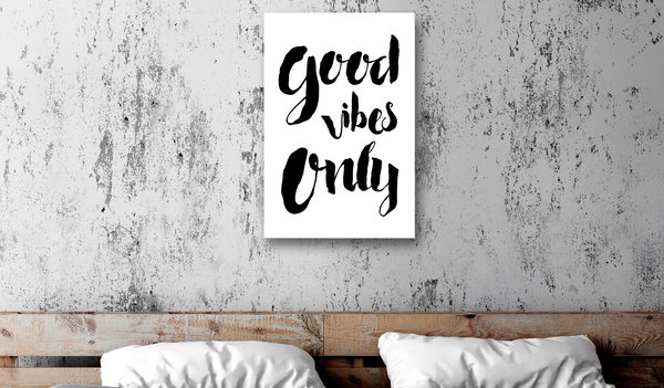 Kunstdruck auf Leinwand 'Good Vibes Only Vertical'