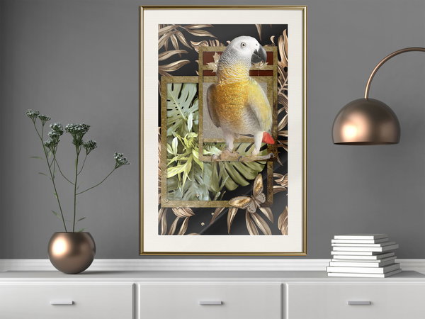 Poster 'Composition with Gold Parrot'