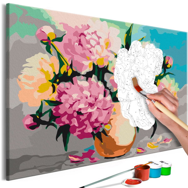 Peinture par numéros adultes 'Flowers in Vase'