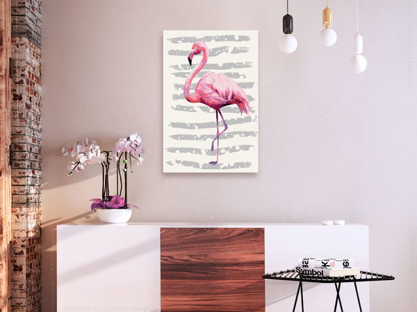 Malen nach Zahlen für Erwachsene 'Schöner Flamingo'