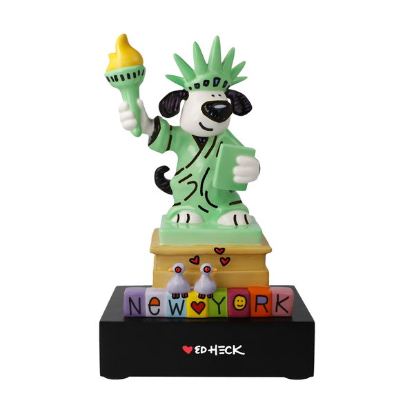 Porzellan Figur 'Liberty Dog' von Ed Heck 13x26,5x17cm