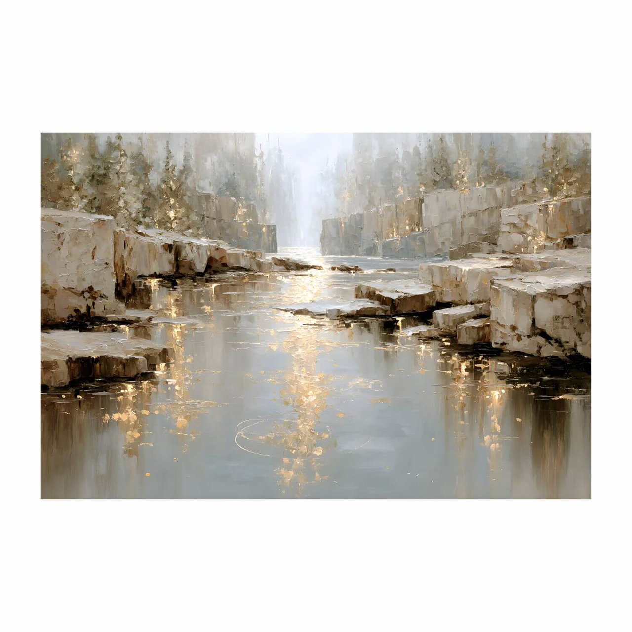 Handgeschilderd schilderij 'Water van het Leven' | incl. certificaat van echtheid in de ruimte.
