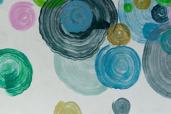 Großzügig aufgetragene Farben