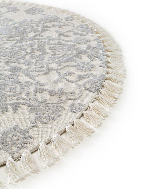 Design Runder Teppich Elias Grau