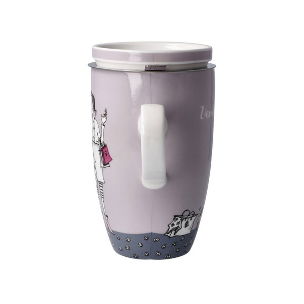 Goebel Teetasse mit Sieb und Deckel 'Freundinnen'