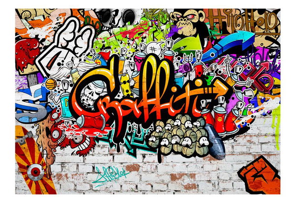 Tapete 'Colorful Graffiti'