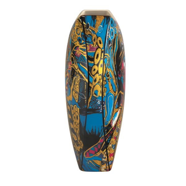 Vase en porcelaine 'Golden Muse Aphrodite' de Lana Frey 11x30x22cm