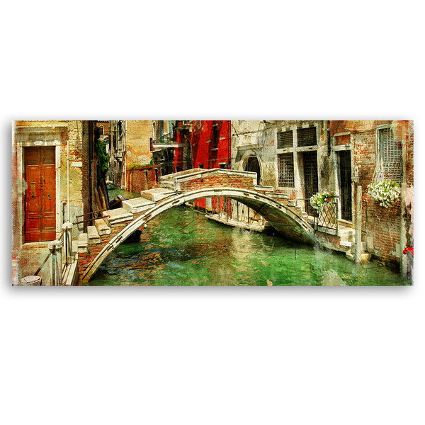 Kunstdruck auf Leinwand 'Venetian Canal'